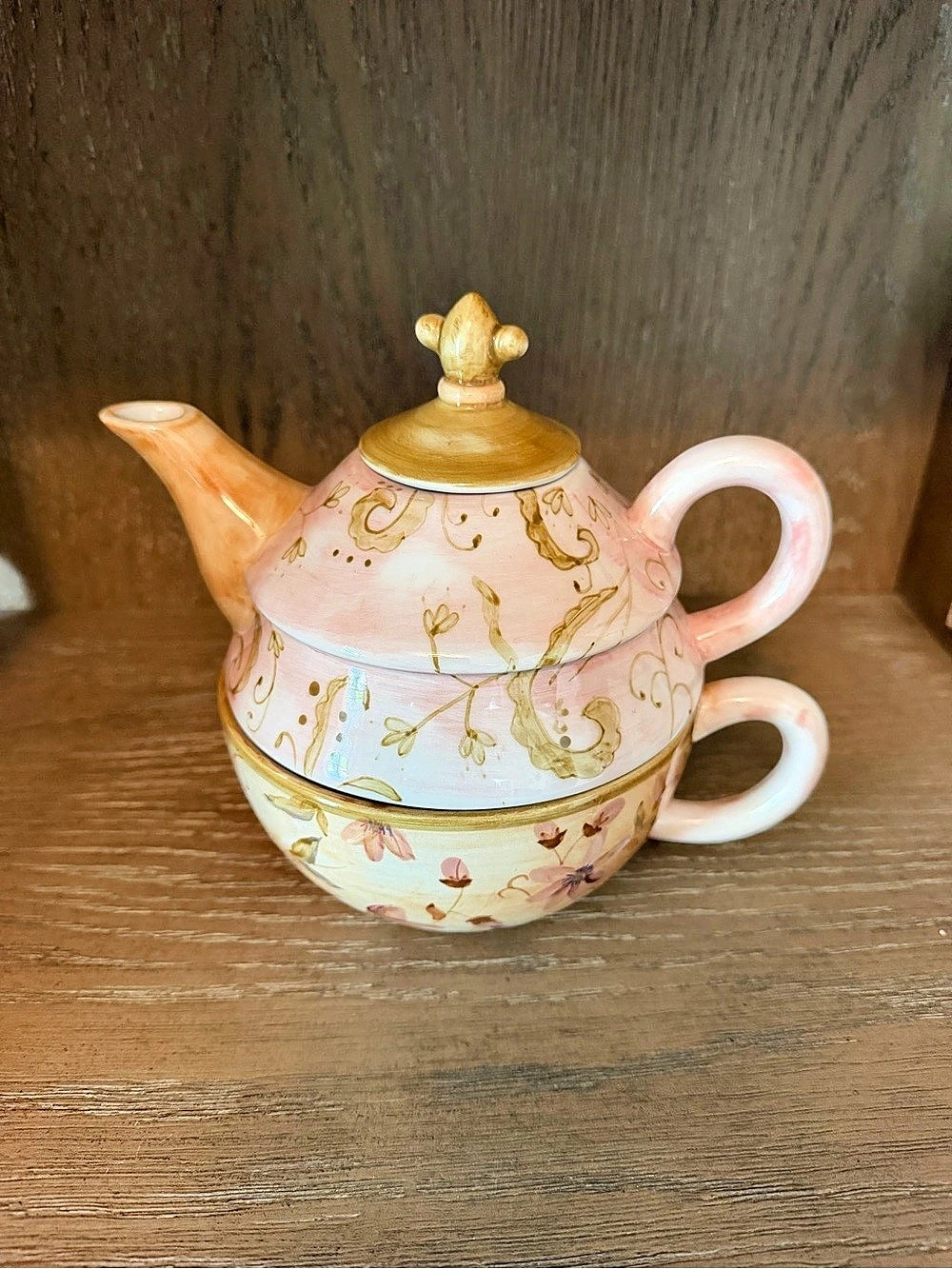 Tracy Porter Tea for One Annie Pattern Floral Pink & White